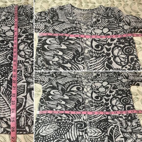 Onque Casuals Abstract Rome Cardigan Set Black White Embellished Beading S - Picture 11 of 11